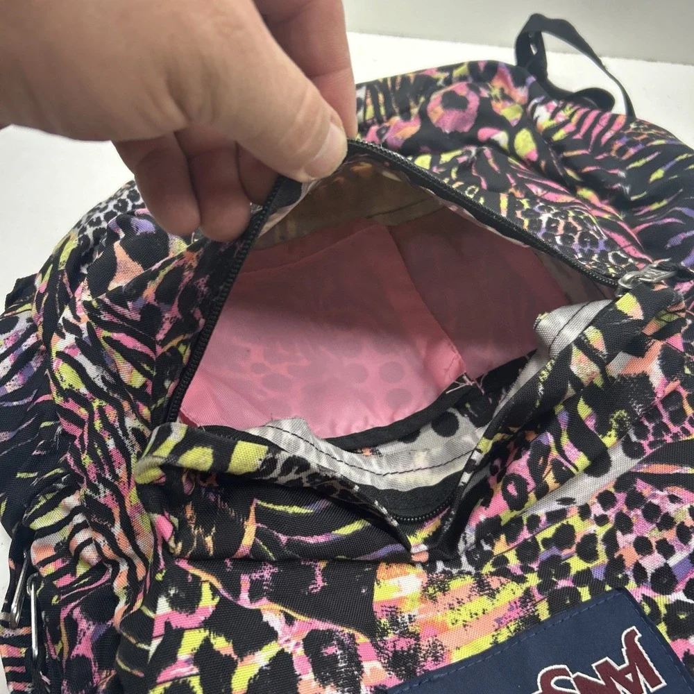 JanSport T501 SuperBreak Backpack Multicolor Animal Print Abstract School Bag